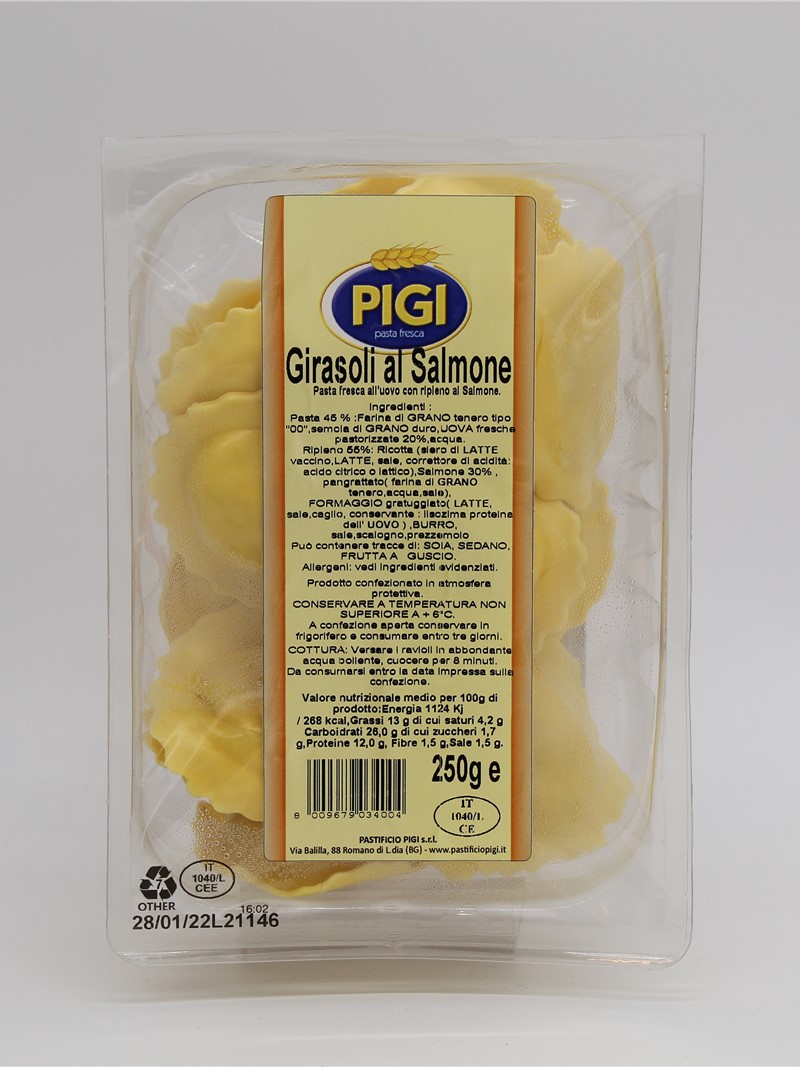 Product | GIRASOLI AL SALMONE PIGI 250g